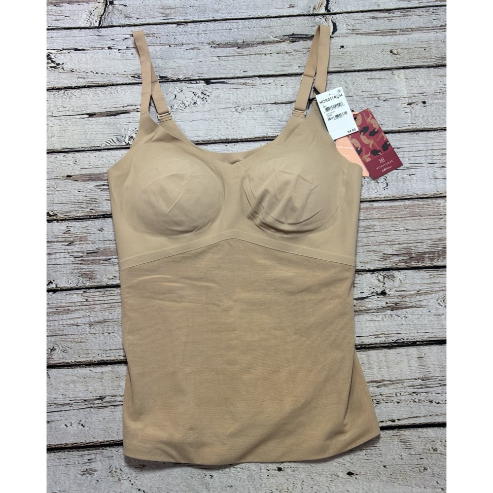 Honeylove Liftwear Cami Tank Top Shapewear 1X SAND NUDE Adjustable Straps NWT